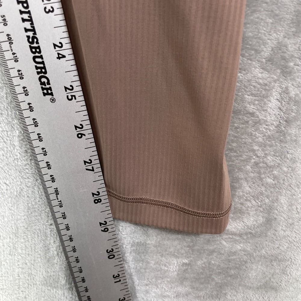 Lululemon Wunder Train High-Rise Ribbed Tight 28" Size 14 LW5GN4S Tan Brown - Picture 7 of 9